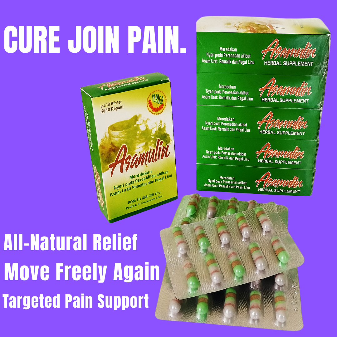 Asamulin Herbal Joint & Gout Pain Relief – Natural Remedy for Arthritis, Rheumatism & Muscle Stiffness – 30 Capsules